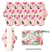 OHBABYKA Washable Reusable Bamboo Sanitary Napkins Pads for Women,Super-Absorbent, Soft and Comfortable (M, P-AW14)