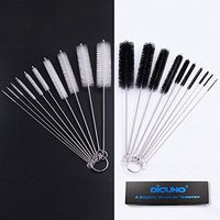 DiCUNO 2 Sets of Cleaning Brushes 8 Inch Nylon Tube Brushes Set with Protective Design [Updated Edition, 1 Set of Super Hard & 1 Set of Medium Hard]