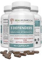 5 Defenders Organic Mushroom Extract Blend (90caps) Chaga, Reishi, Shiitake, Maitake & Turkey Tail Mushroom Supplements, 45-Day Supply of Mushroom Supplement Capsules, Immune Support Wellness Formula