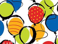 Birthday Wrap - Balloon Pop! 18"x833' Gift Wrap Full Ream Roll (1 roll) - Wraps -M5492F18
