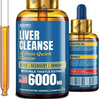 Liver Cleanse with 6000 MG Milk Thistle - Made in USA - Potent Liver Detox in Liquid Form for Best Absorption - 100% Natural Liver Support Supplement - Advanced Liver Detox Cleanse & Repair Formula
