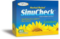 Enzymatic Therapy SinuCheck Clear-Headed Comfort, Non-Drowsy Herbal Relief, 40 Softgels