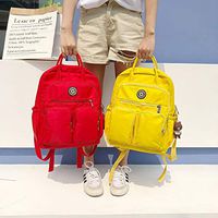 Large Women Backpack Multi-Pocket Large Capacity Can Hold Laptop Waterproof for Working and Shool (Red)