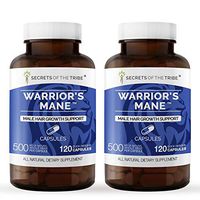 Secrets Of The Tribe - Warrior's Mane, Hair Growth Support, Herbal Supplement Blend (2x120 Capsules)