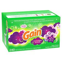 Gain Fabric Softener Dryer Sheets, Moonlight Breeze, 240 Count