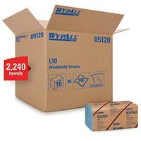 WypAll 05120 L10 Windshield Wipers, Banded, 2-Ply, 9 3/10 x 10 1/4, 140 per Pack (Case of 16 Packs)