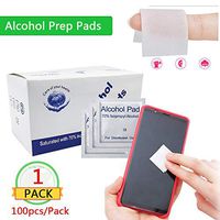 buynice Alcohol Prep Pads Disposable Alcohol Wipes Alcohol Swabs Cotton for Glasses, Beauty Tools, Kitchens, Bathrooms, Computers, Cell Phones,Thermometers 100pcs