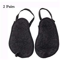 ZZYYZZ Women's 2 Pairs Breathable Foot Pads Terry Absorbent Non Slip for Pumps High Heels Non-Skid Bottom Heeless with Sling Back,C