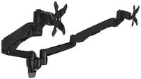Mount-It! Premium Modular Dual Monitor Wall Mount Arms | VESA Wall Mount | Full Motion Gas Spring Arm Fits 17 19 21.5 24 27 32 Inch Computer Screens with 75 100 VESA Patterns | Black
