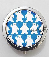 BlackKey Polar Bear 3-Compartment Decorative Pocket Gift Box Case Organizer for Pill, Color 1 -2270