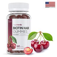 Biotin Hair Growth Gummies Supplement - Hair Growth Gummy Vitamins 2500 mcg of Biotin Per Gummy - Hair Vitamins Supplement for Men and Women - Natural Cherry Flavor - 60 Gummies - Made in USA