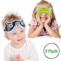 Kids Hot Cold Eye Masks by FOMI Care | 2- Pack | Multi-Use Fun Animal Designed Masks for Eyes, Forehead, Neck, Elbow, Ankles | Pain Relief for Fever, Sinuses, Headaches, Boo Boos, Wisdom Teeth