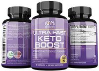 Ultra Fast Pure Keto Pills Boost 1600mg - Advanced Clinically researched Pure BHB Salts (beta hydroxybutyrate) with MCT Oil Keto Diet Pills - Best Insta Keto Supplements - 60 Capsules
