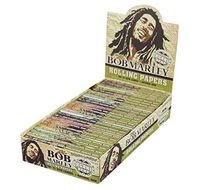 25 Pack Display Bob Marley Organic Hemp 1 ¼ Size Rolling Paper + Beamer Doob Tube
