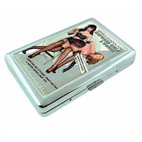 Metal Silver Cigarette Case Vintage Poster D-047 Bettie's School For Wayward Girls & Women Retro Vintage