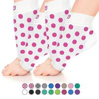 Go2 Plantar Fasciitis Socks|Best Ankle Compression Brace 22-25 mmHg|Arch Support Joint Heel Pain Relief|Foot Sleeves for Women and Men Reduce Swelling|Relieve Achilles Tendonitis(2p WP Polka Medium)