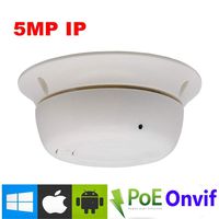 NightKing Indoor 5MP Smoke Detector Hidden Spy Onvif IP Camera,5MP 1920P (2592X1944),3.7mm Pinhole Lens, P2P,ONVIF,Free App View