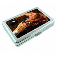 Hot Male Firemen Firefighter Model S9 Silver Cigarette Case Metal Wallet Id Holder 4" X 2.75" RFID Protection