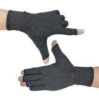 KIM YUAN Arthritis Gloves, Compression Gloves Comfy Fit, Game Glove Fingerless Design, Breathable & Moisture Wicking Fabric – Alleviate 058 1 pair L Black