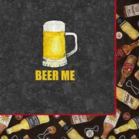 Set of 2,Cocktail Size Napkin, 5"x5", Pack of 20, Brewsky Sports