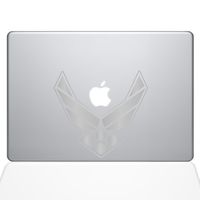 The Decal Guru Air Force MacBook Decal Vinyl Sticker - 15" MacBook Pro (2016 & Newer) - Silver (1333-MAC-15X-S)