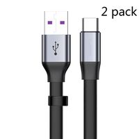 ALFFAA USB C Cable Short Fast Charging,0.7ft(0.2m) USB Type C Cable Fast Charge for Samsung Galaxy Note 9 Note 8 S10 S10+ S9 S8, LG V30 V20 G6 G5, HTC 10,OnePlus 5 3T(2pack)