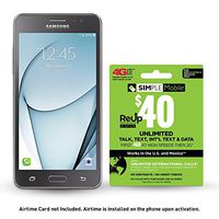 Simple Mobile Samsung Galaxy On5 4G LTE Prepaid Smartphone with Free $40 Airtime Bundle