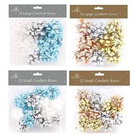 Large Or Small Luxury Metallic Foil Gift Bows Gold Silver White Blue Christmas Xmas, 25 x Gold/silver/rose gold Small Bows