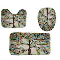 YAYUMI Non-Slip Fish Scale Bath Mat Bathroom Kitchen Carpet Doormats Decor Pack of 3