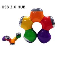 Gybai USB Hubs Portable USB Hub High Speed   4-Port USB 2.0 Hub Cute Flower Dispenser Adapter for Laptop Tablet