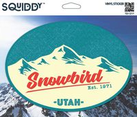 Squiddy Snowbird Utah - Vinyl Sticker Decal for Phone, Laptop, Water Bottle (3" Tall)