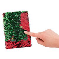 Fun Express - Christmas Tree Reversible Sequins Notebook - Christmas Item for Boys and Girls of All Ages - Great for The Festivities