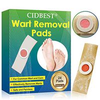 Wart Remover, Corn Remover Pads, Foot Corn Removal Plaster with Hole, Professional Removes Common and Plantar Warts, Callus, Stops Wart Regrowth 24Pcs