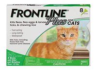 Frontline Plus for Cats (1.5 pounds and Over) Flea and Tick Treatment, 8 Doses