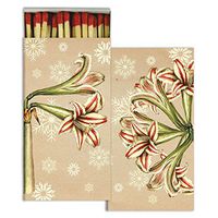 Amaryllis Snowflake Match Boxes with Wooden Matches (Set of 10)