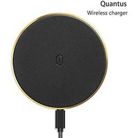 WIWU Ultra Slim QI Wireless Charger For Iphone X / 8 / 8 Plus, High-Speed Charging For Samsung Galaxy S8, Galaxy S7, Galaxy S6 and Other Qi devices, Sleep Friendly Charger, Safe & Portable (Black)