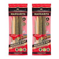 King Palm - Mini Size - Squeeze & Pop Pre Rolls - Margarita Flavored - Natural Pre Wrap Palm Leafs - (1 Pack, 2 Rolls) - Organic Wraps - Flavored Pre Rolled Cones - Flavored Wraps (2 Packs, 4 Rolls)
