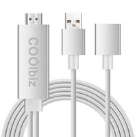 Elaco Lightning to HDMI Adapter, 1080P HDTV 8 Pin Lightning Cable Display Adaptor Compatible with iPhone for iPad Compatible with Samsung (Silver)