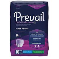 Prevail PurseReady Maximum Absorbency Incontinence Underwear for Women, Large, 18-Count (Pack of 4)