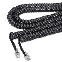 Softalk Handset Coil Cord - for Phone - 12 ft - 1 Pack - 1 x RJ-11 Male Phone - 1 x RJ-11 Male Phone - Black
