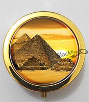 BlackKey Egypt Egyptian Architecture 3-Compartment Decorative Pocket Gift Box Case Organizer for Pill, Color 2 -2321