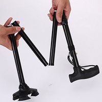 XIHAA Thanksgiving Given To The Elderly Gift Cane Anti-Slip Elderly 4-Legged Cane Thickened Aluminum Alloy Folding Crutches 4 Sections