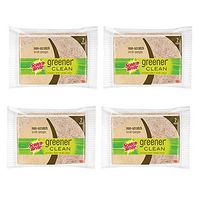 Greener Clean Natural Fiber Non-Scratch Scrub Sponge, Everyday Cleaning Power. Made from Plants, 2 Scrub Sponges (4)