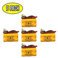 (5 Pack) 12-790 Custom-7 Dual-Lite 0120822-E 12-822 Atlight 100003A097 Lithonia Chloride 100-003-A093 100-003-A095 2.4v 800mah NiCad Battery Pack Replacement Exit Sign Emergency Light