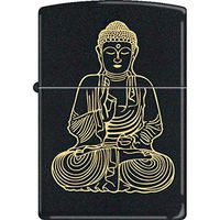 Traditional Budda Buddha "The Enlightened One" Black Matte Zippo Lighter