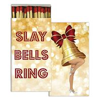 HomArt Large Decorative Slay Bells Ring Candle and Fireplace Wood Matches