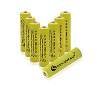 GEILIENERGY Solar Light AA Ni-CD 600mAh Rechargable Batteries,AA Rechargeable Batteries for Solar Lights Solar Lamp(8 PCS)