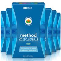 Method Dryer Sheets, Fresh Air, 80 Sheets, 6 Count