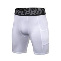 Men's Summer Shorts Sports Training Bodybuilding Workout Fitness Pants Sports Pants White