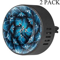 Agave Cactus Dark Blue Succulent 2 PCS Car Essential Oil Diffuser Vent Clip Car Aromatherapy Diffuser, White Musk